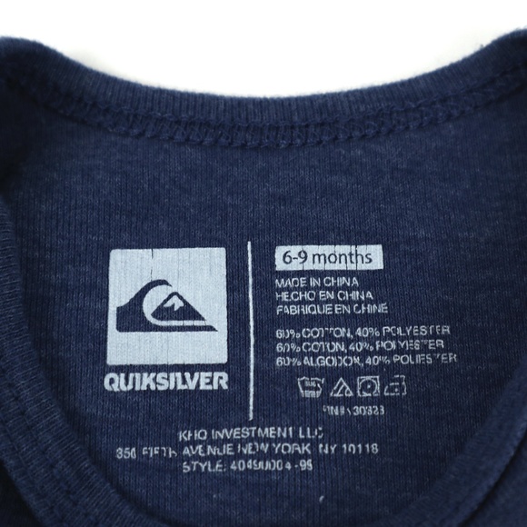 QUIKSILVER ONESIE SET, BOY'S SIZE 6-9M - Picture 3 of 3